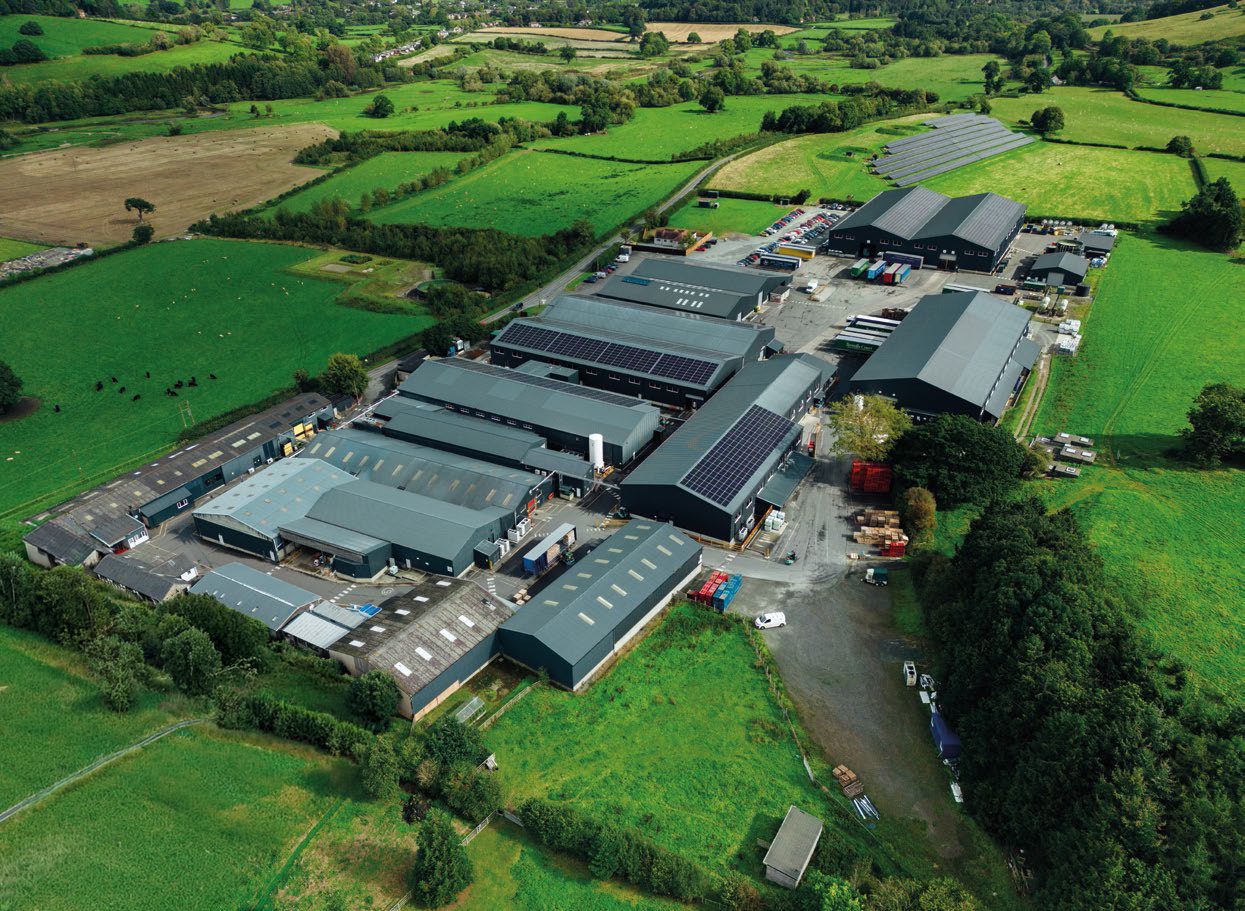 A bird's-eye view of Radnor Hills manufacturing plant in Knighton.